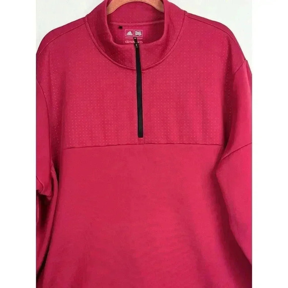 Adidas ClimaWarm Textured Dot 1/2 Zip Pullover Red Size 2XL. Golf, Outdoor - Picture 5 of 9
